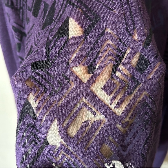 NWT Worthington Purple Odyssey Burnout Lightweight Sweater Size Petite Medium - Picture 3 of 8